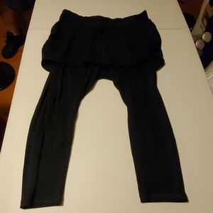 Black skirted leggings